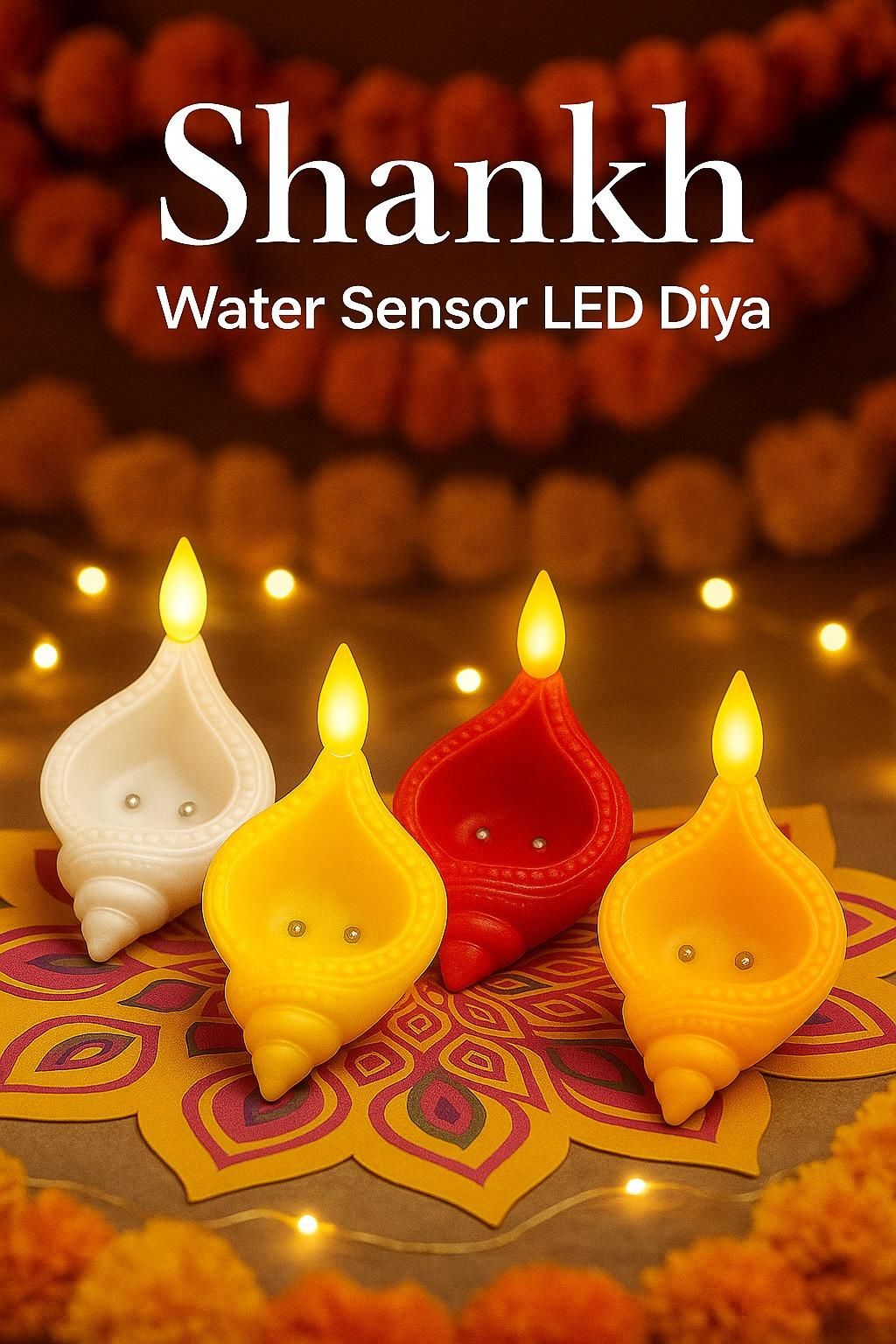 Shankh Water Sensor LED Diya
