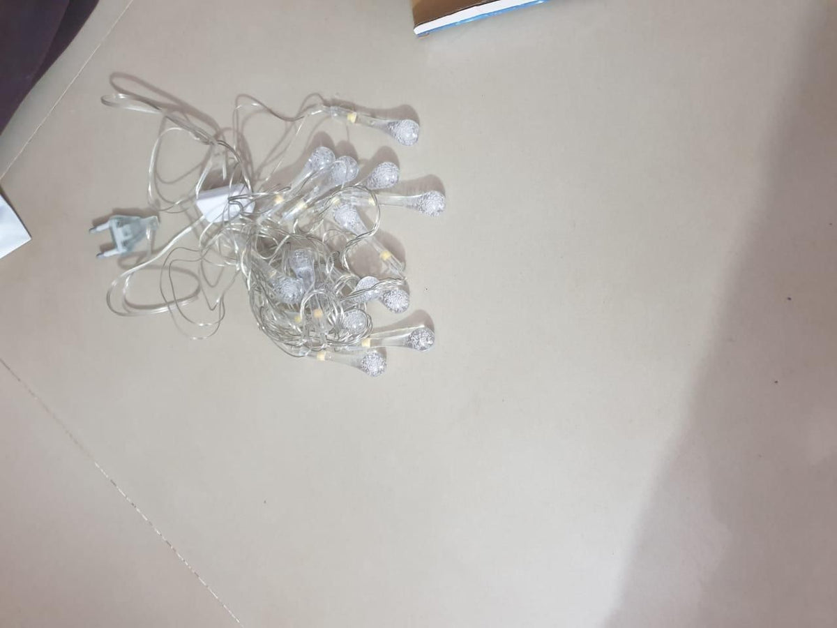 String Lights for Decoration - 14 LED Rain Drop Fairy Lights Waterproof Indoor Outdoor for Home Decoration