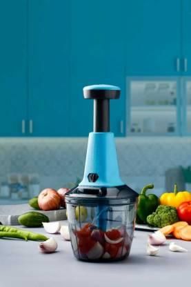 Food Chopper , Steel Large Manual Hand-Press Vegetable Chopper Mixer Cutter to Cut