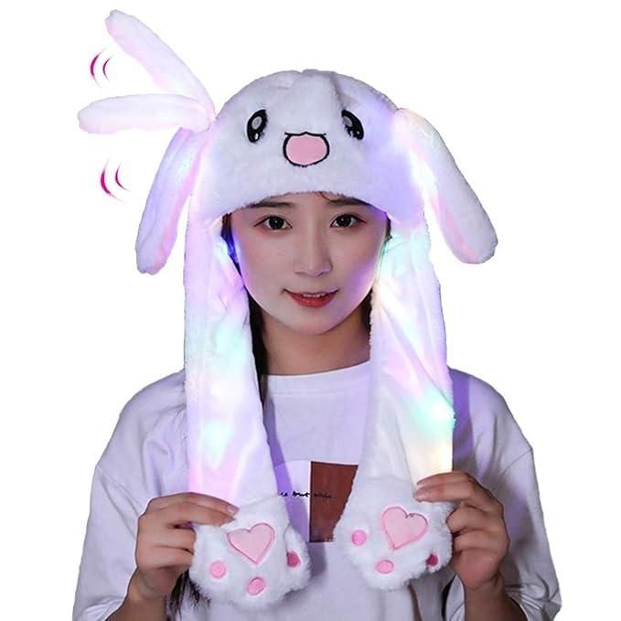 Cute Rabbit Plush Bunny Cap - The Ears Pop Hat Funny Bunny